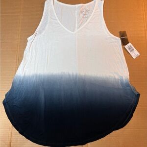 Torrid Super Soft Ombre Tank Top Black Gray White Size 0/L/12 NWT